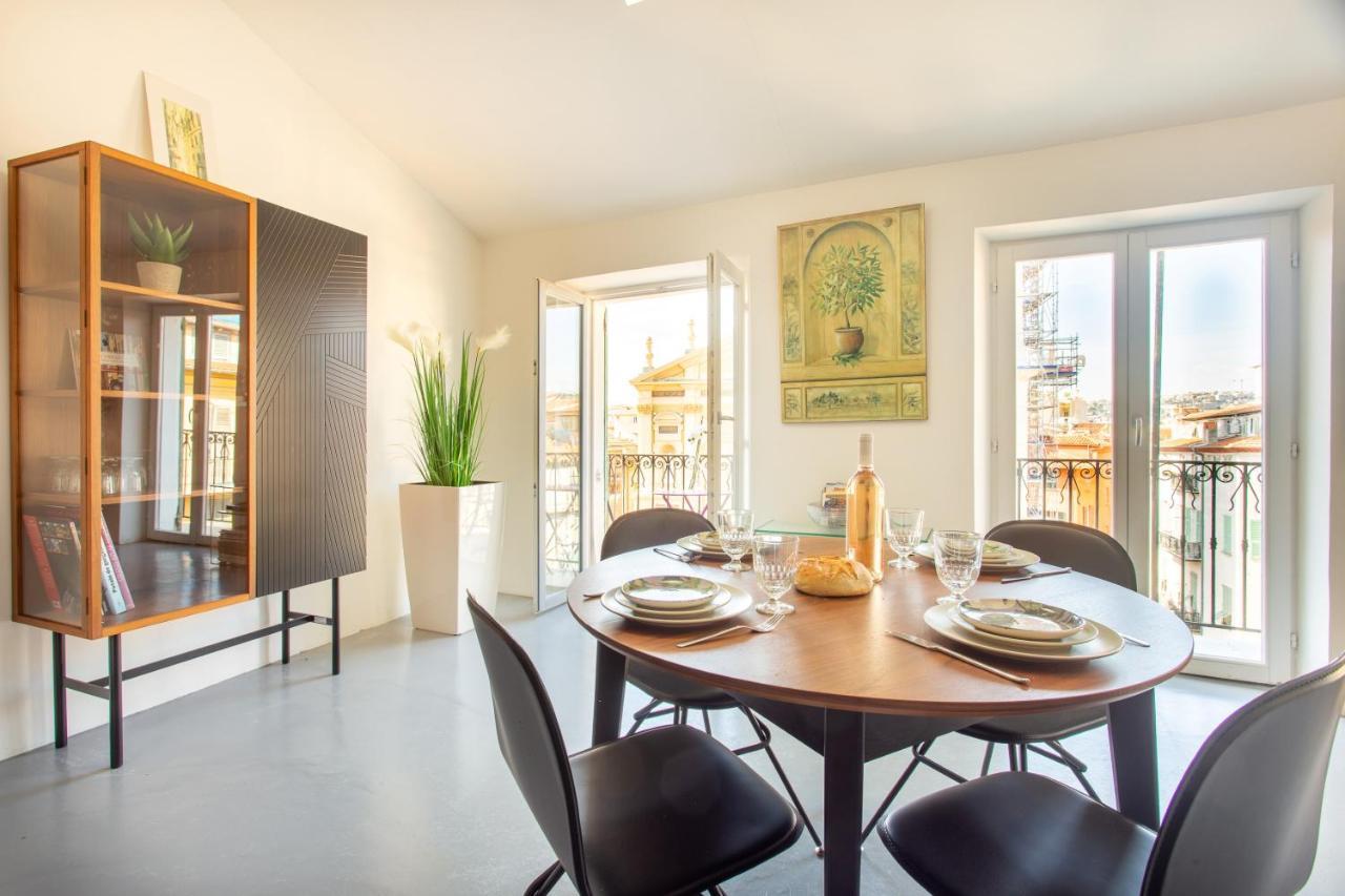 Ross 5- F2, Lumineux, Balcon, Loft, Clim, Vieux-Nice Buitenkant foto